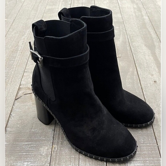 ❣️NIB RAG & BONE ROMI STUDDED SUEDE BOOTS - Picture 6 of 11